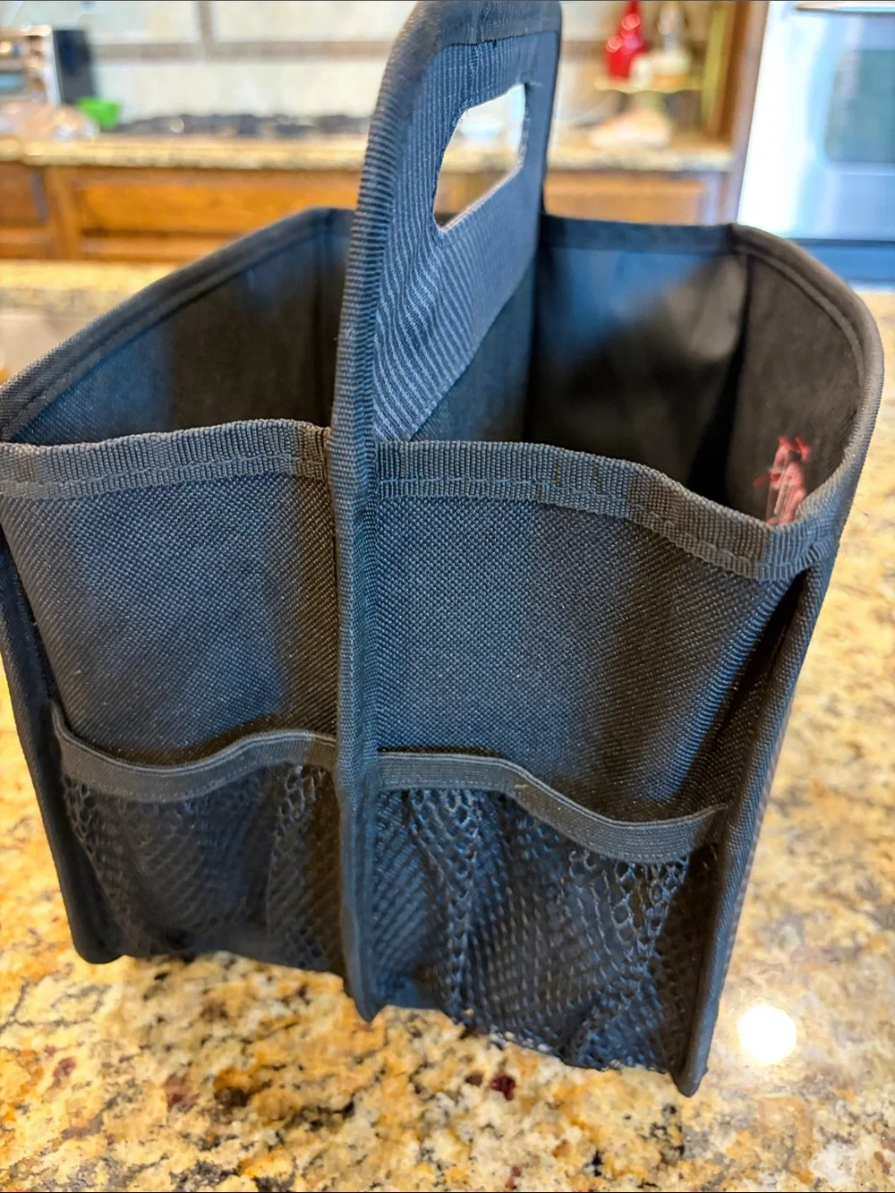 Thirty-one Gifts Charcoal Cross hatch Double Duty Caddy Charging station